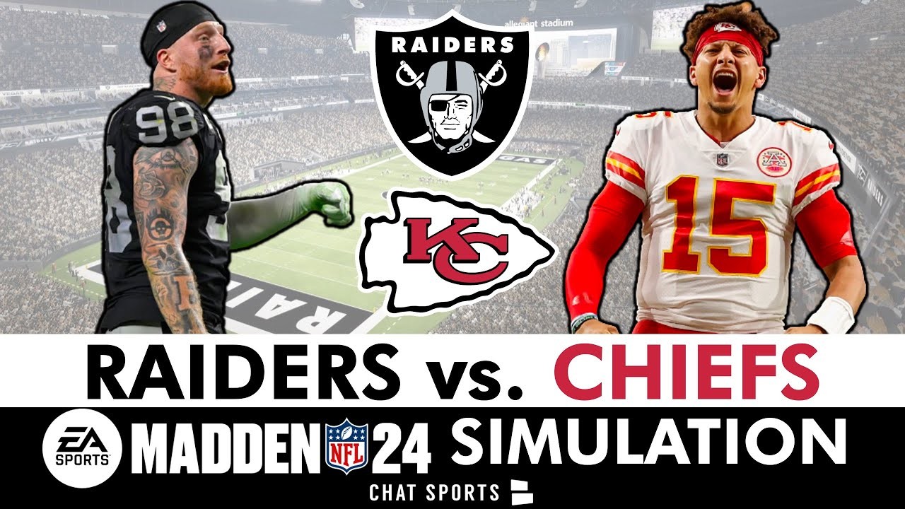 Raiders vs. Chiefs Simulation LIVE Reaction & Highlights (Madden 24  Rosters)