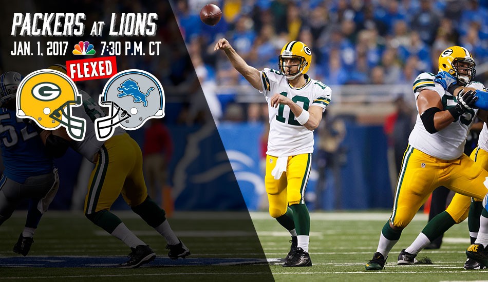 Packers Lions Game Flexed To 7 30 P m CT