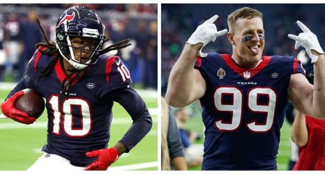 Texans Deandre Hopkins Jj Watt Ranked 11th 12th On Nfl