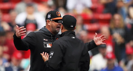 orioles hyde remains brandon ejection fans popular his after camden chat april