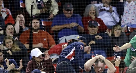 Red Sox Spectator Stretchered Off After Being Hit In Head With Bat