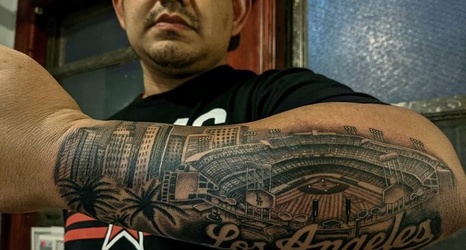 Dodgers Fans Show Off Their Dodger Themed Tattoos