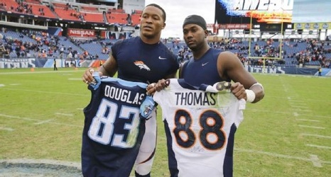 Broncos' Demaryius Thomas explains postgame jersey swap with Harry Douglas