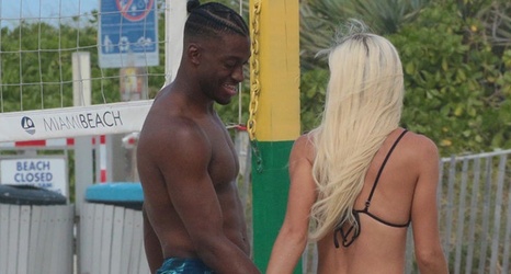 Robert Griffin III and Wife Play Volleyball in Miami After Getting Married.