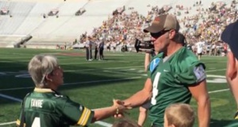 Brett Favre flag football game at Camp Randall Stadium