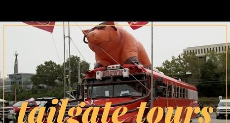 Go inside Cleveland Browns tailgating bus with the inflatable pig in Muni  Lot: Tailgate Tours (video)