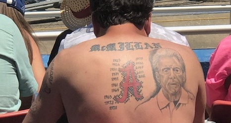 That Nick Saban tattoo guy? He's not done with the Alabama tattoos