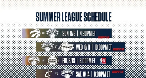 Lakers Summer League Schedule 2022 2021 Knicks Summer League Schedule