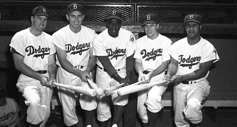 Sandy Koufax Don Drysdale Signed Jackie Robinson Brooklyn Dodgers Jersey  JSA COA
