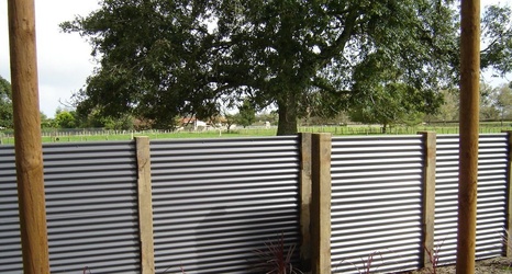 Corrugated Metal Fence Installation, Corrugated Metal Fencing