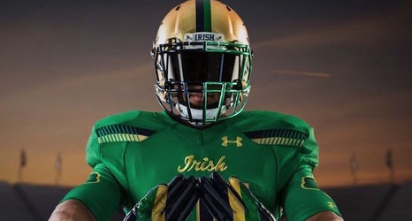 Notre Dame football unveils green uniforms for Ohio State game