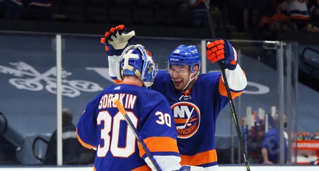 Ilya Sorokin's Isles Helmet for the 20-21' Season : r/hockey