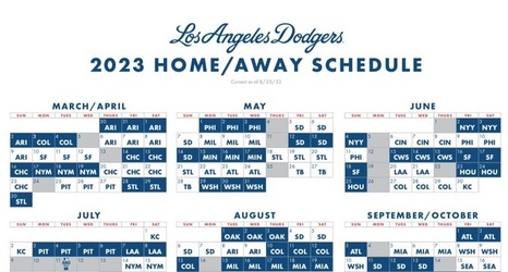 The Los Angeles Dodgers Schedule for the 2023 MLB Season