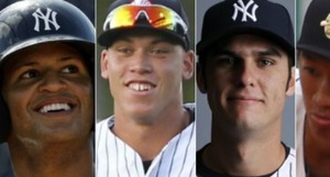 Aaron Judge, Yankees' top position prospect, hits first home run