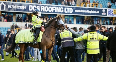 Millwall S Giant Killing Fa Cup Victory Marred By Crowd Trouble As Hundreds Of Fans Invade Pitch After Leicester Win