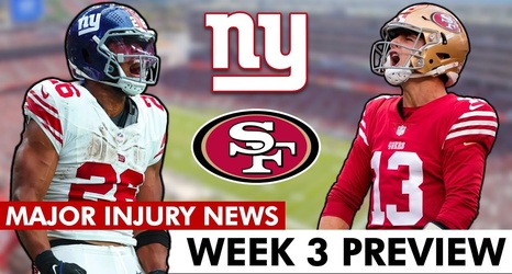 Giants vs. 49ers Injury Report — Week 3