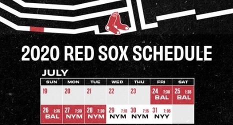 Printable 2020 Boston Red Sox Schedule