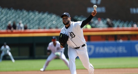Detroit Tigers' Eduardo Rodriguez faces hitters, throws 50 pitches