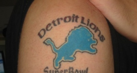 Lions fan updates Super Bowl tattoo from 2015 to 2016  SBNationcom