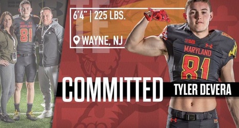 3 Star Te Tyler Devera Commits To Maryland Football