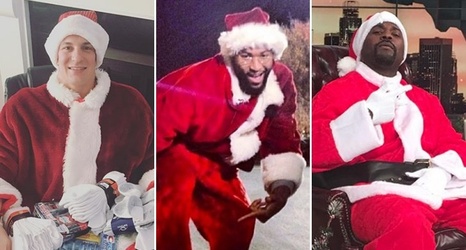 Santa Cam Newton got his teammates Ugg boots for Christmas 