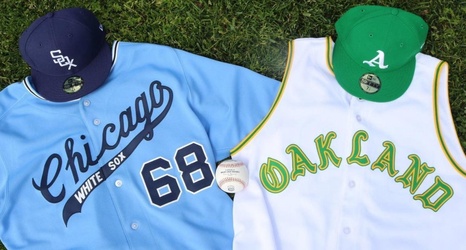 athletics throwback jersey