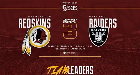 Redskins Vs. Raiders 2017 Infographic