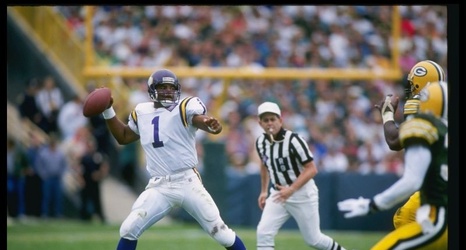 Randall Cunningham, QB and punter, enters College Hall