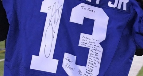 Odell Beckham Jr Autographed New York Giants Blue Nike