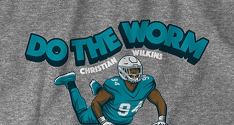 New t-shirt celebrates Christian Wilkins' touchdown and dance