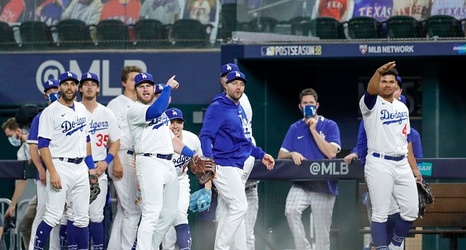 Cody Bellinger and Mookie Betts World Series Celebration 