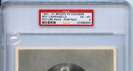 1955-57 Brooklyn Dodgers Picture Pack: Roy Campanella Portrait, PSA 6!