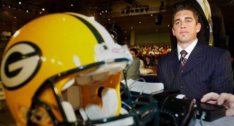 aaron rodgers packers draft plummets nfl 2005