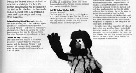 A look back at 'Dandy' — the forgotten Yankees mascot
