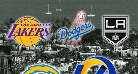 Los Angeles Rams Los Angeles Lakers and Los Angeles Dodgers City