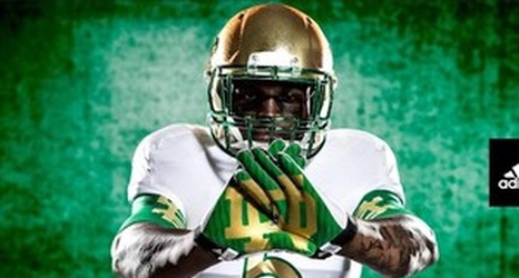 Check Out This Awesome Gold Chrome Notre Dame Facemask