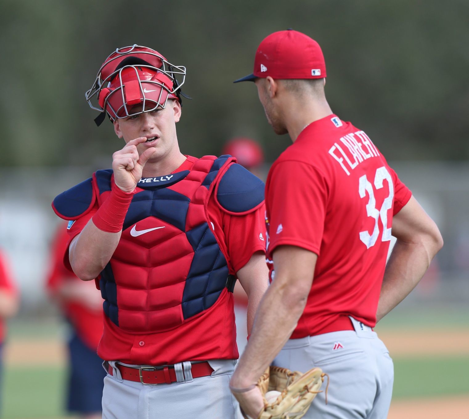 Cardinals option catcher Kelly, pitcher Flaherty and four others