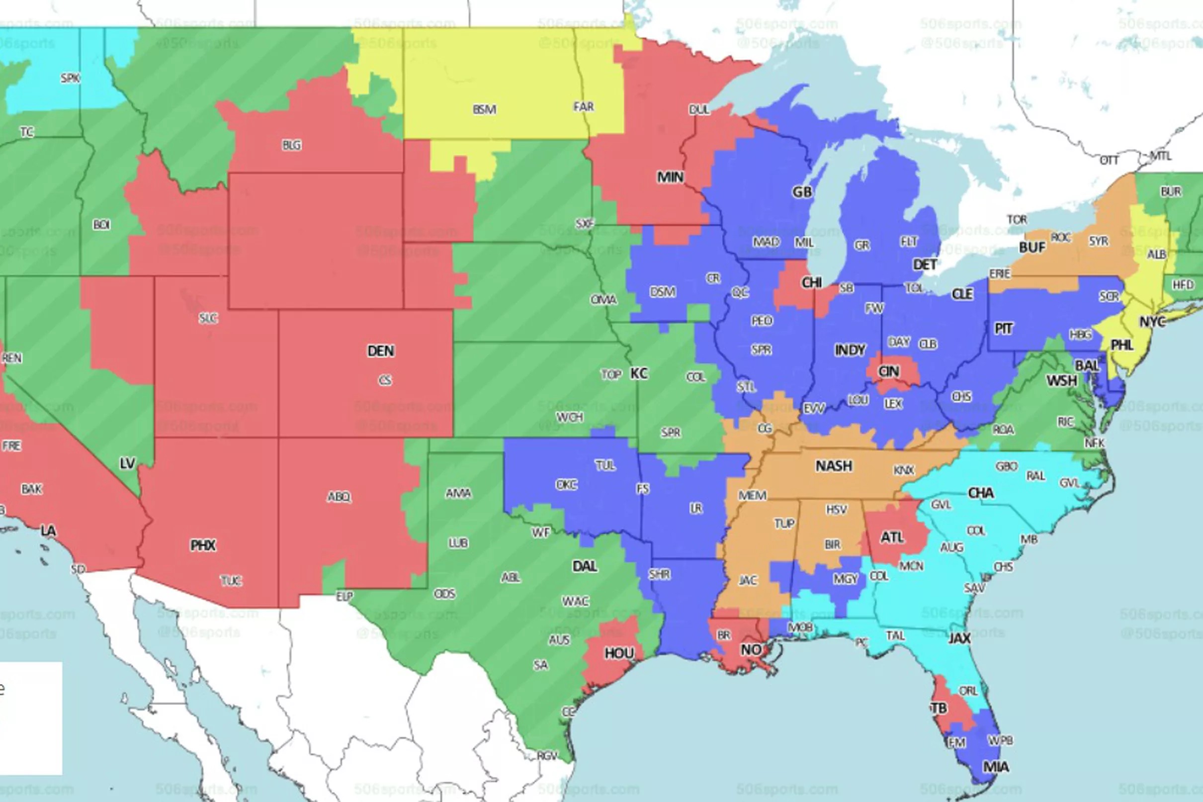 2019 NFL Distribution Map: Check out if you will get to see the ...