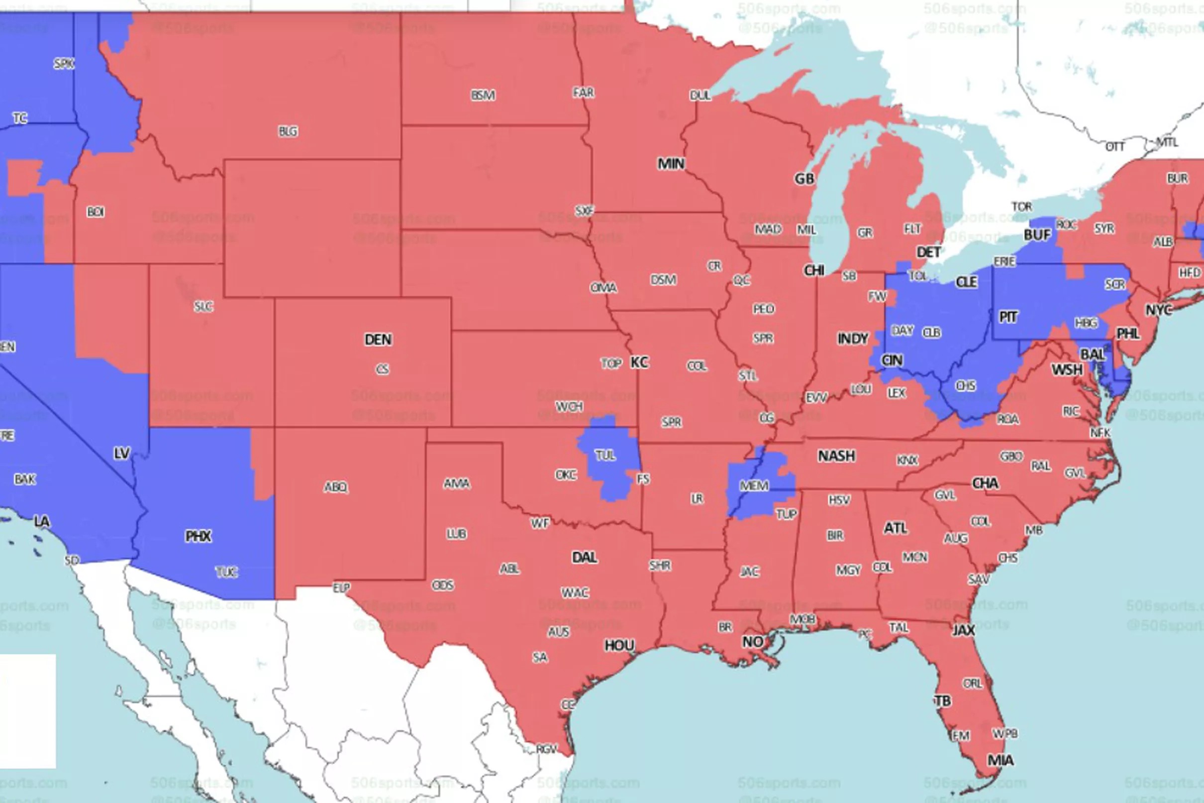 2019 NFL Distribution Map: Check out if you will get to see the ...