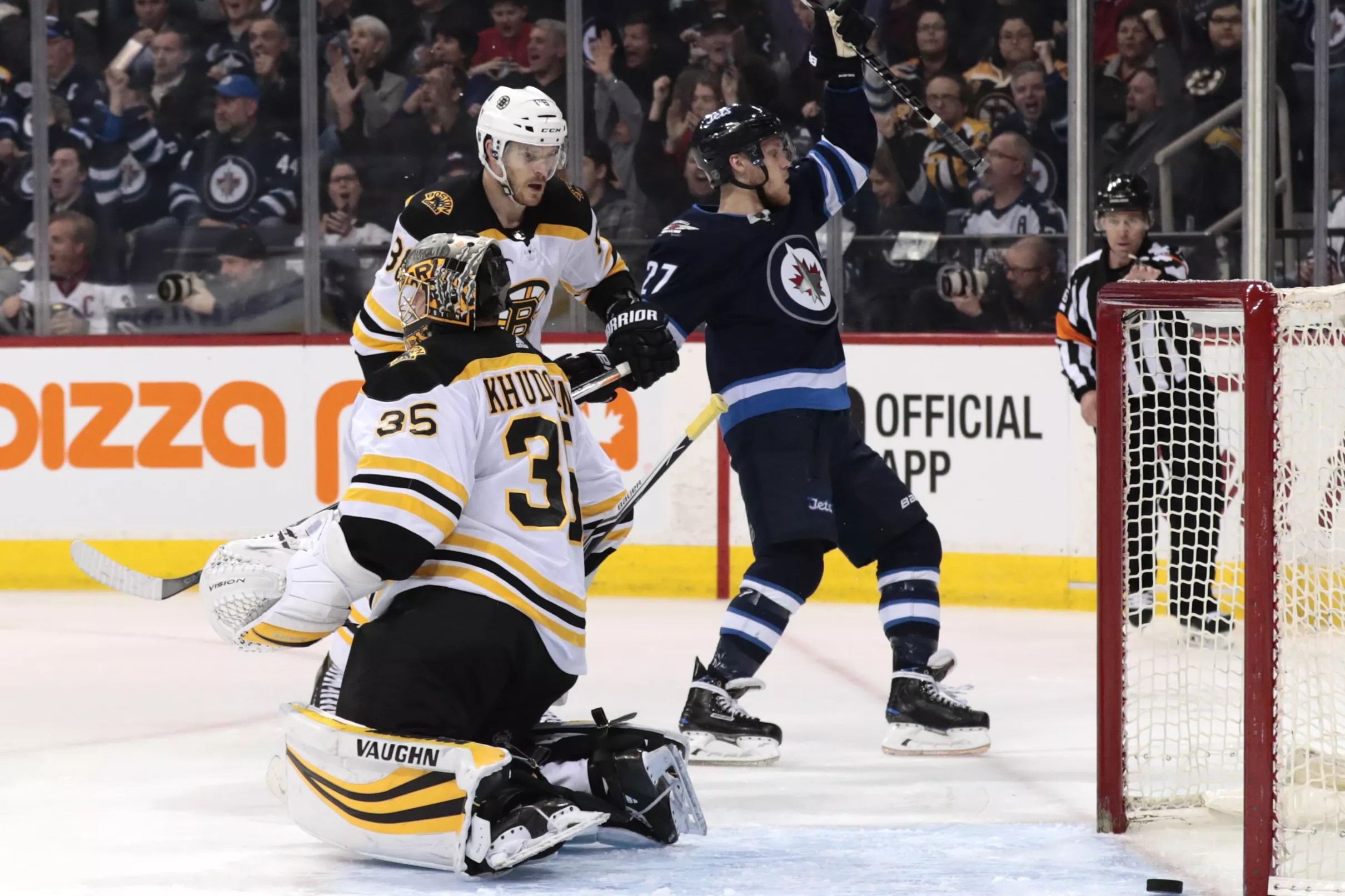 HIGHLIGHTS: Bruins fall to Jets in shootout after third period power ...