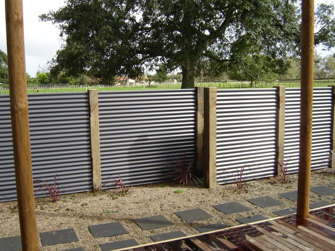 Corrugated Metal Fence Installation, Corrugated Metal Fence Panels Nanaimo