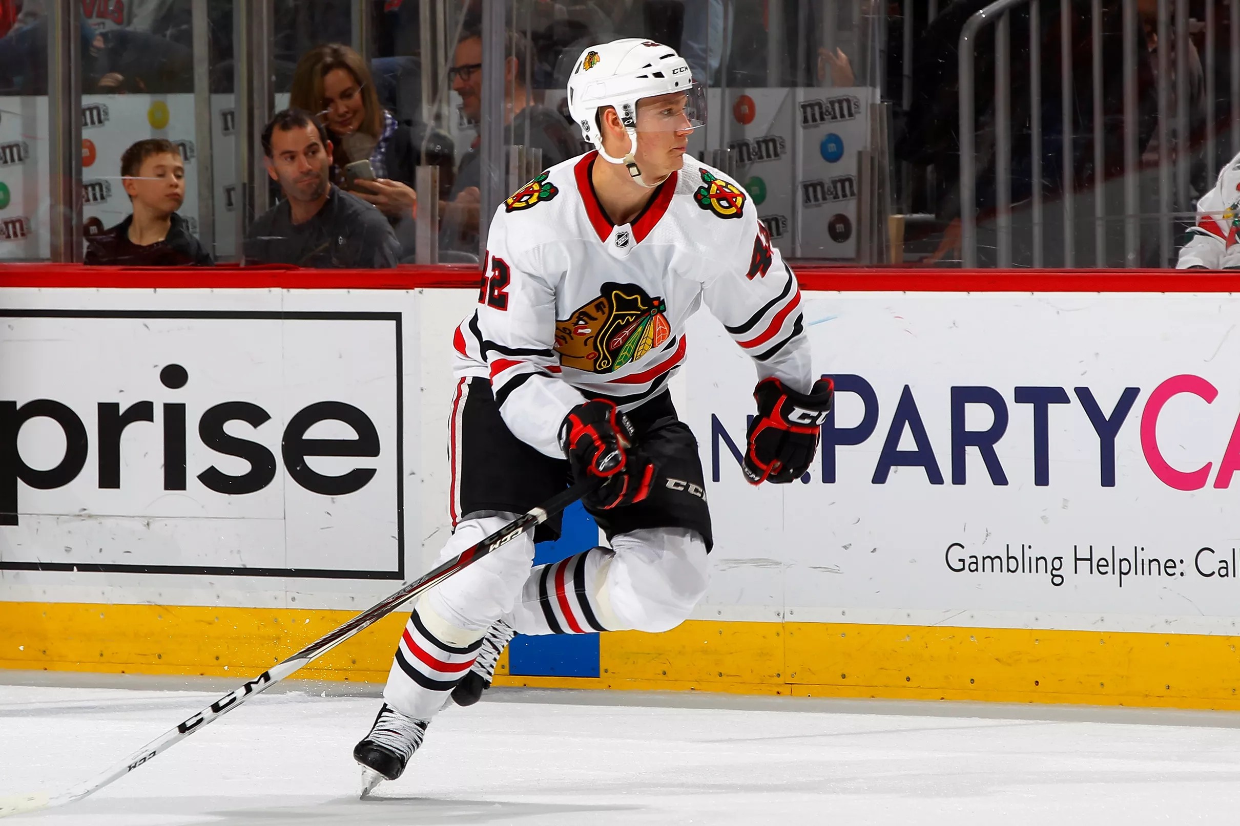 Blackhawks’ Gustav Forsling returns to practice for first time since ...