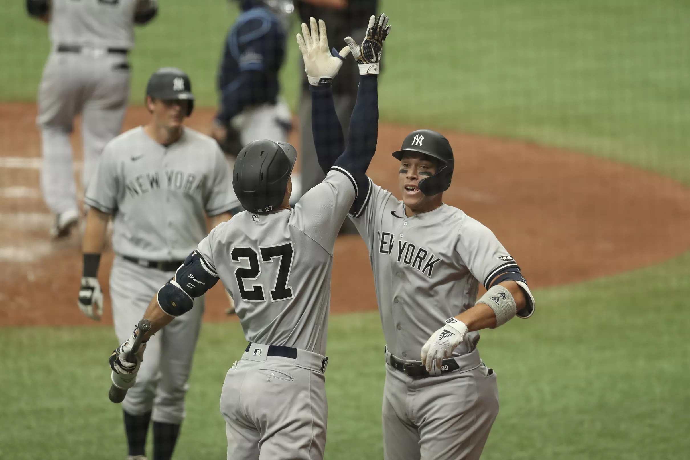 Aaron Judge and Giancarlo Stanton are back to slugging for the Yankees