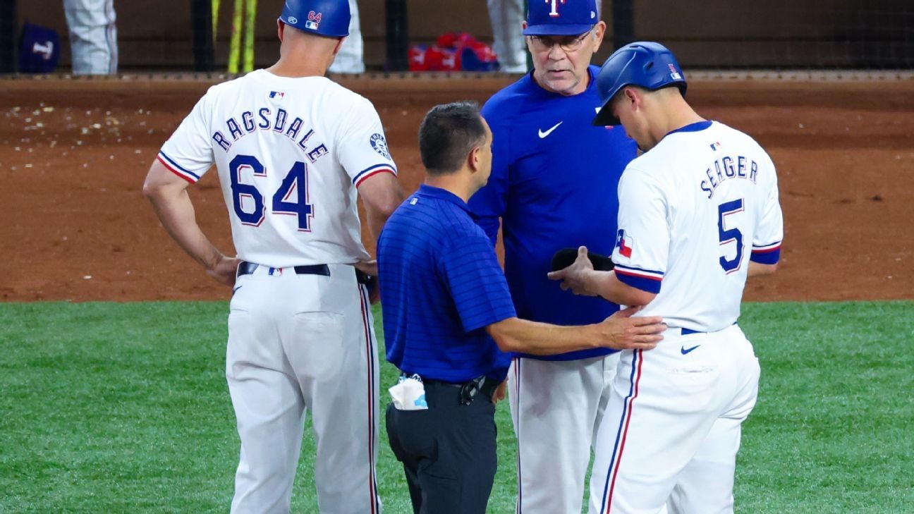 Rangers' Corey Seager could miss multiple games due to hamstring