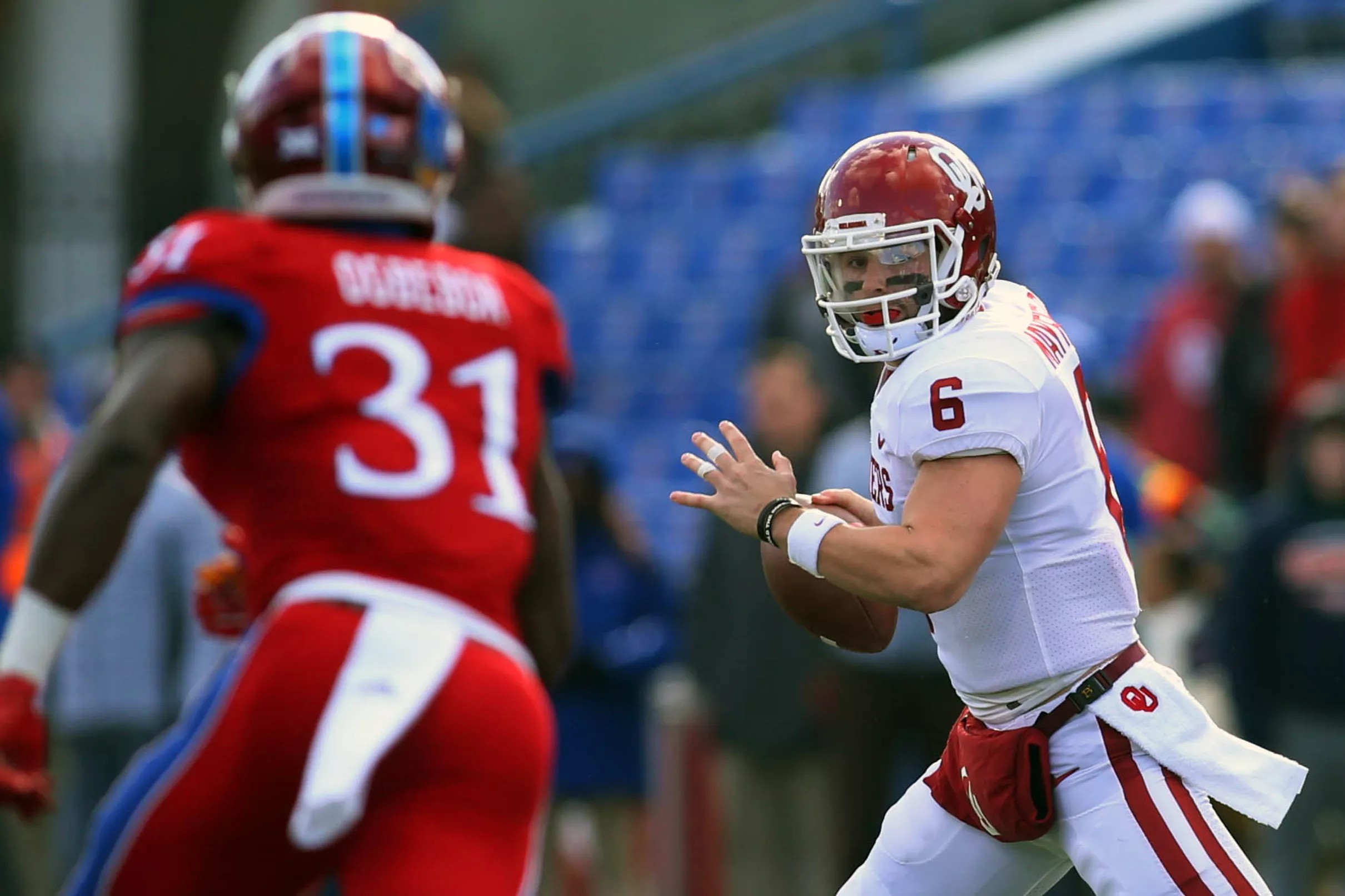 Baker Mayfield has a message for Kansas fans: Stick to basketball