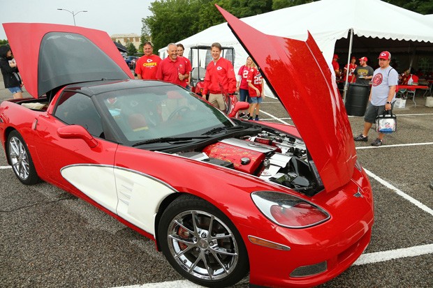 Chiefs-Themed Corvette Highlights Annual Pancake Breakfast