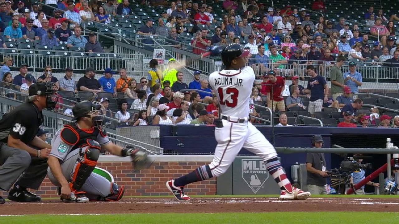 Acuna leads off 3rd straight game with a HR