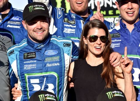 Ricky Stenhouse Jr., Danica Patrick went to the dogs in Victory Lane