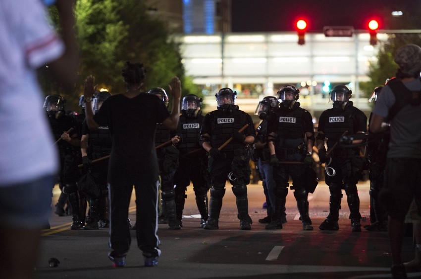 Panthers React to Protest in Uptown Charlotte