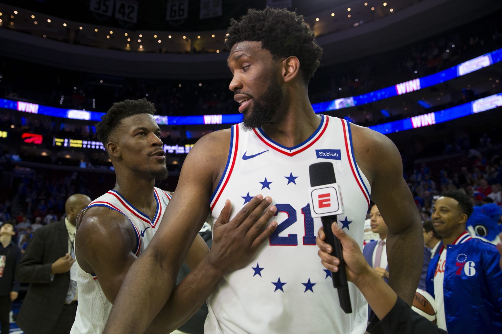 Sixers news: Jimmy Butler picks between Joel Embiid and Karl-Anthony Towns